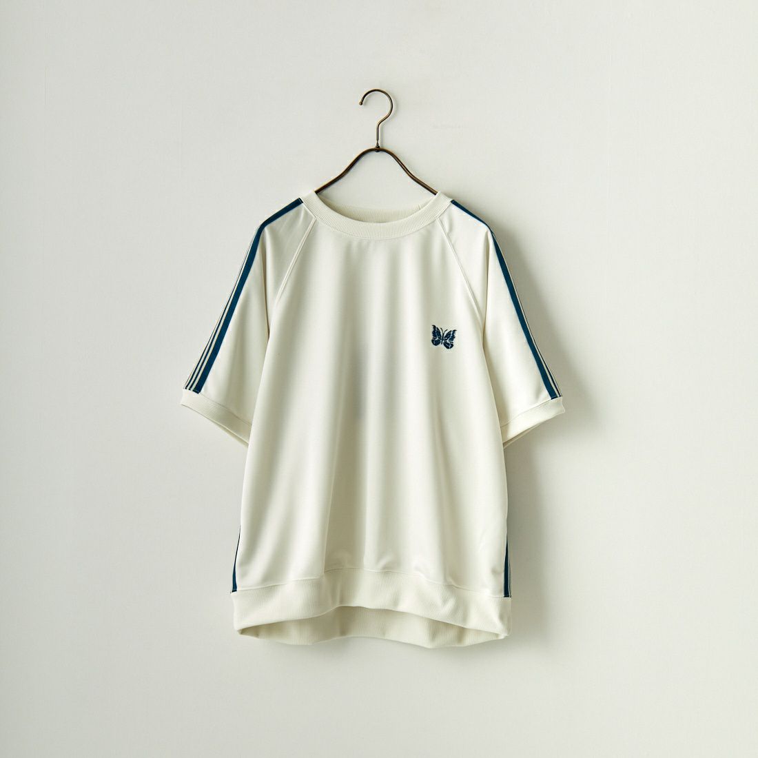 Needles [ニードルズ] 別注 ショートスリーブクルーネックトラックシャツ [MR558-JF] ICE WHITE