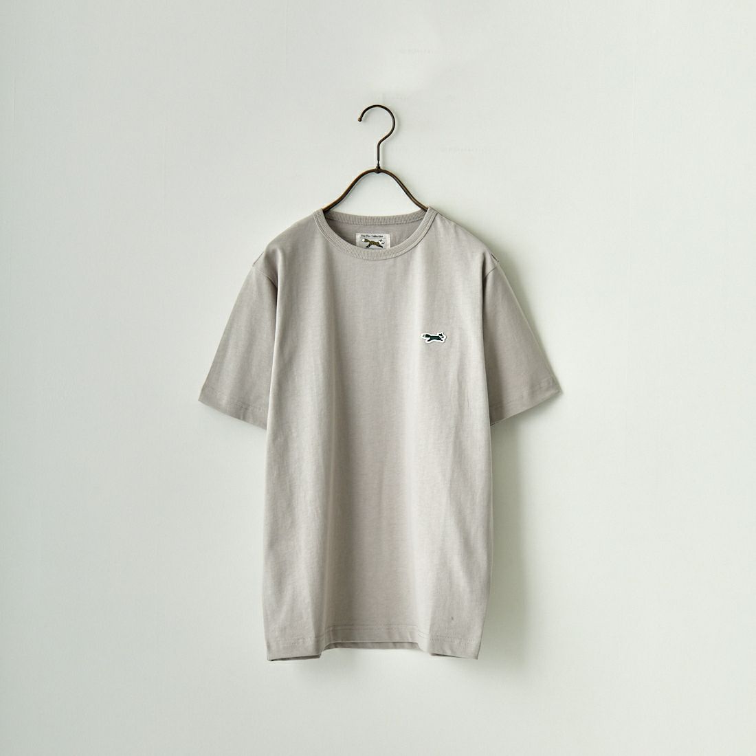 THE FOX [ザフォックス] 別注 ワンポイントロゴ ショートスリーブTシャツ [PN23S016-JF] GREIGE