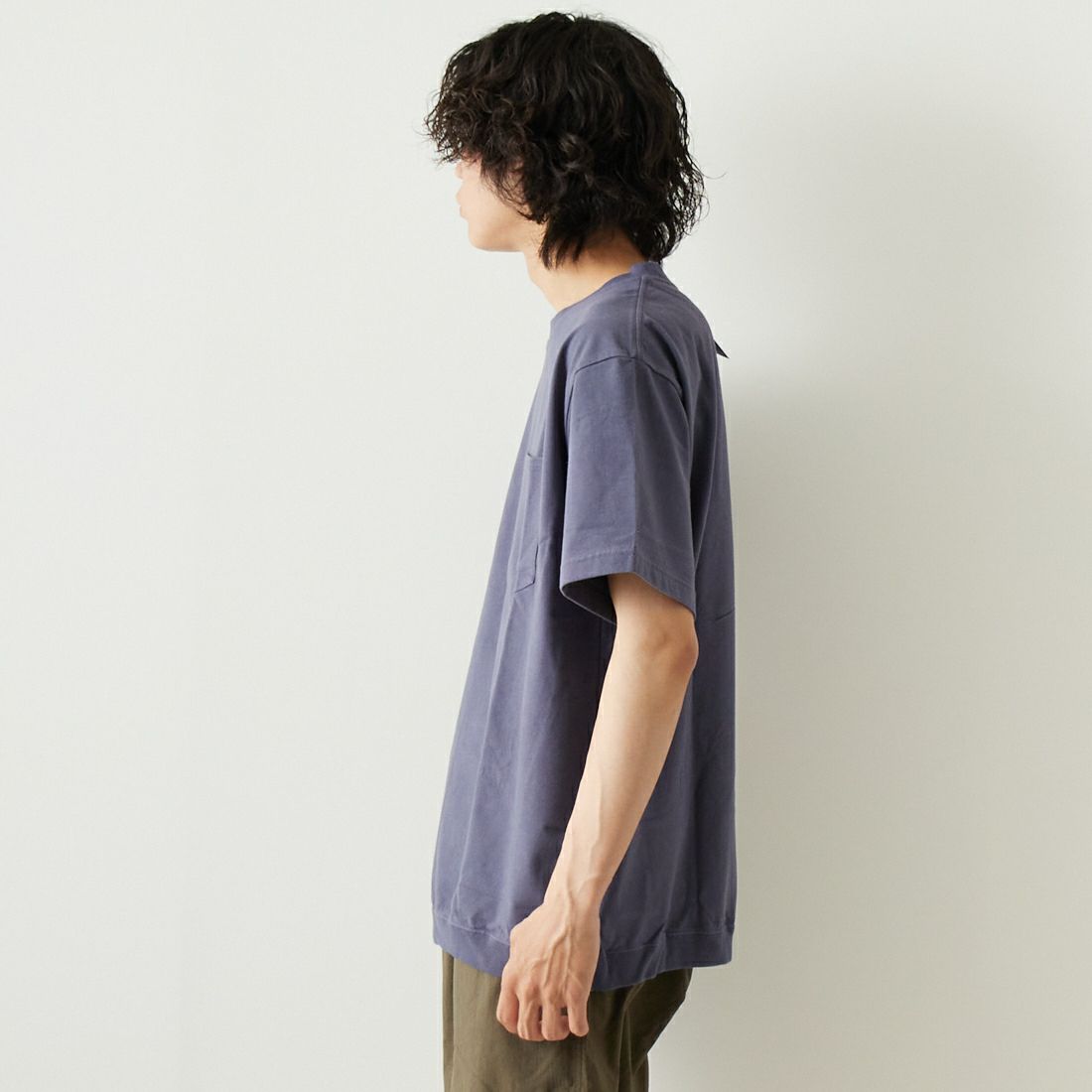 THE NORTH FACE PURPLE LABEL [ザ ノースフェイス パープルレーベル] ハイバルギーポケットTシャツ [NT3323N] VN VINTAGE &&モデル身長：182cm 着用サイズ：L&&
