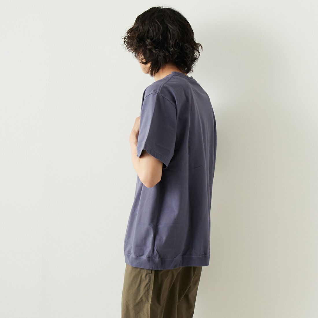 THE NORTH FACE PURPLE LABEL [ザ ノースフェイス パープルレーベル] ハイバルギーポケットTシャツ [NT3323N] VN VINTAGE &&モデル身長：182cm 着用サイズ：L&&