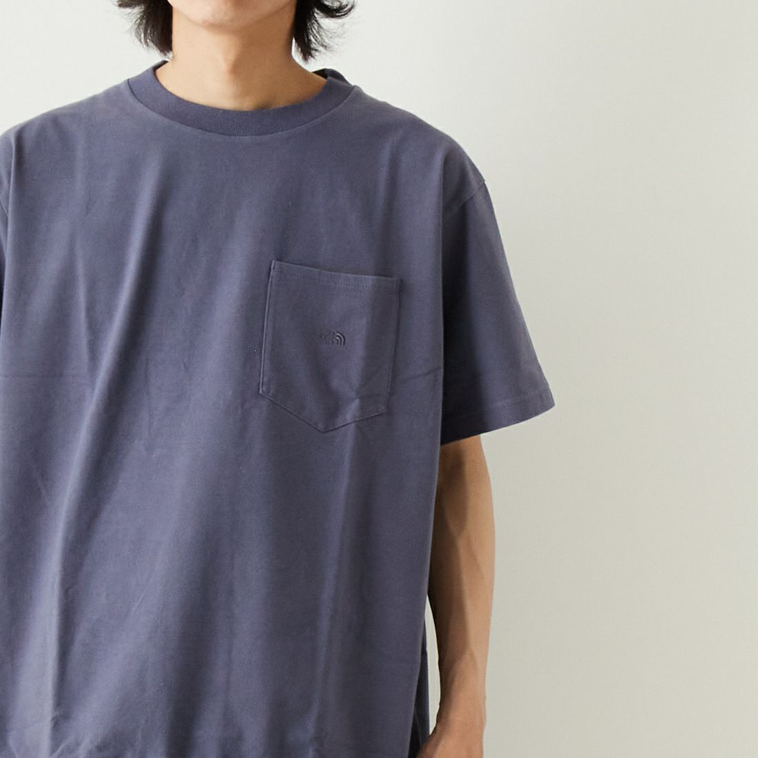THE NORTH FACE PURPLE LABEL [ザ ノースフェイス パープルレーベル] ハイバルギーポケットTシャツ [NT3323N] VN VINTAGE &&モデル身長：182cm 着用サイズ：L&&