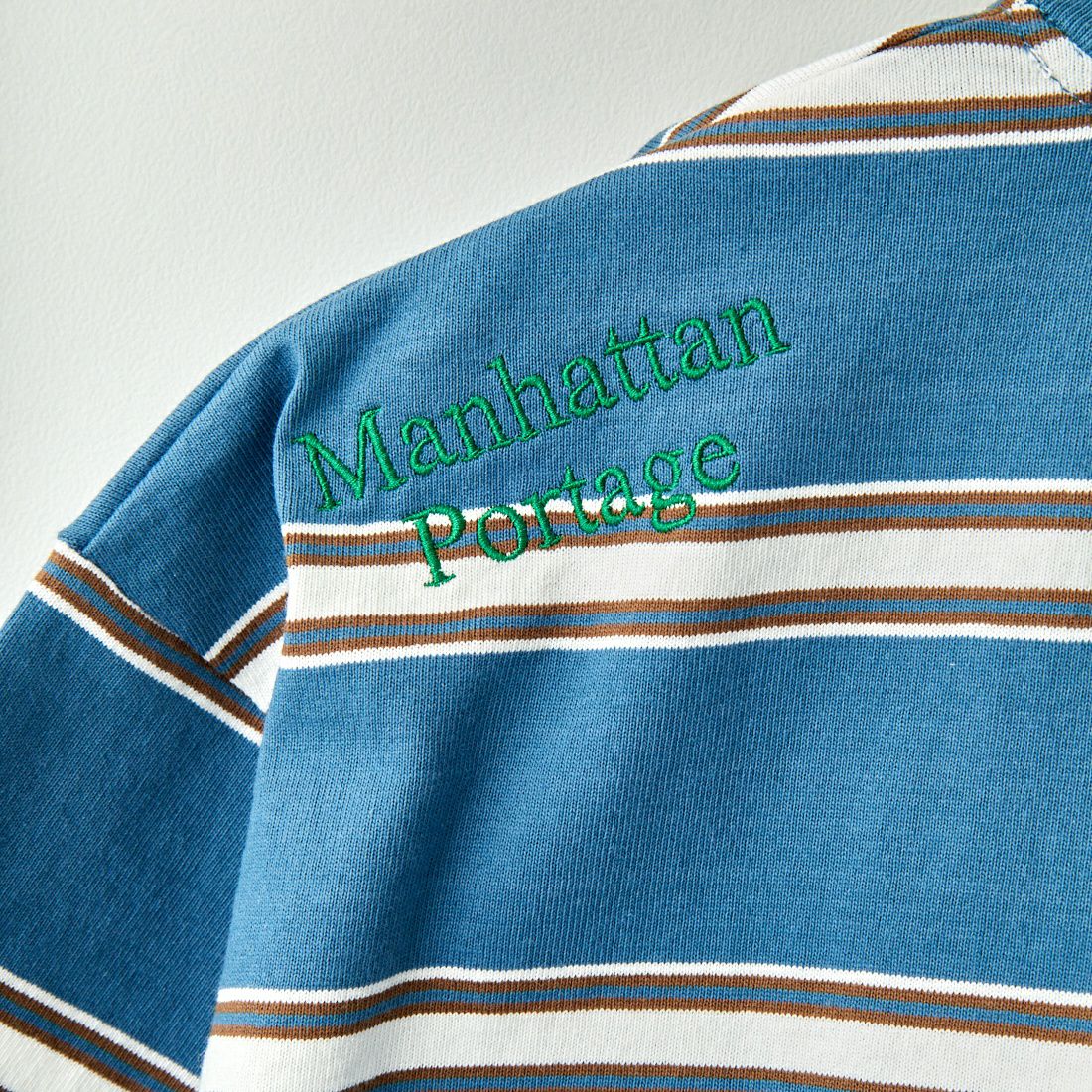 MANHATTAN PORTAGE [マンハッタンポーテージ] 別注 ボーダーTシャツ [23SSMP-IN37-JF] BLU BD