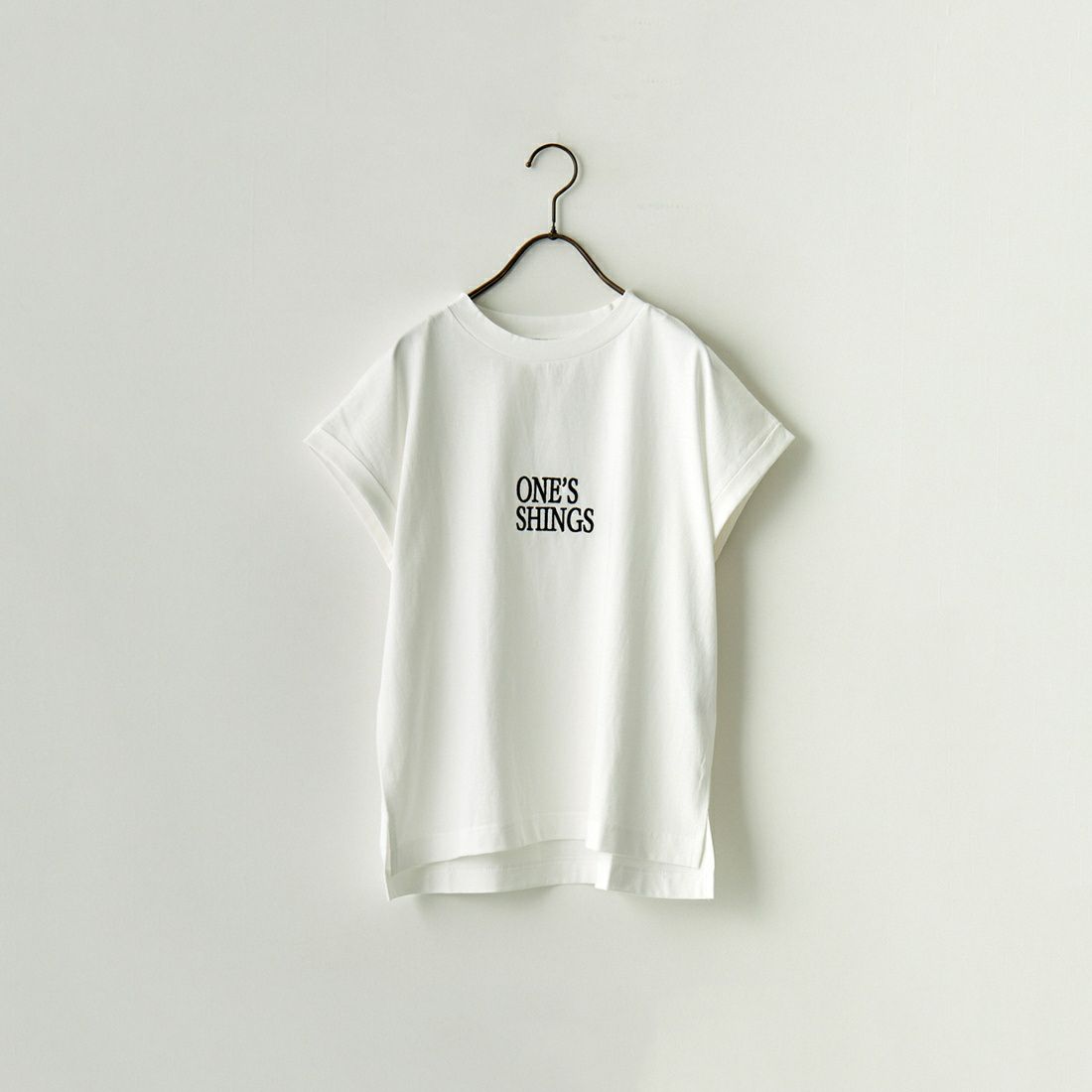 MARGAUX × JEANS FACTORY [マルゴー × ジーンズファクトリー] 別注 フレンチスリーブ ロゴ刺繍Tシャツ [MGCT-02-JF] WHITE