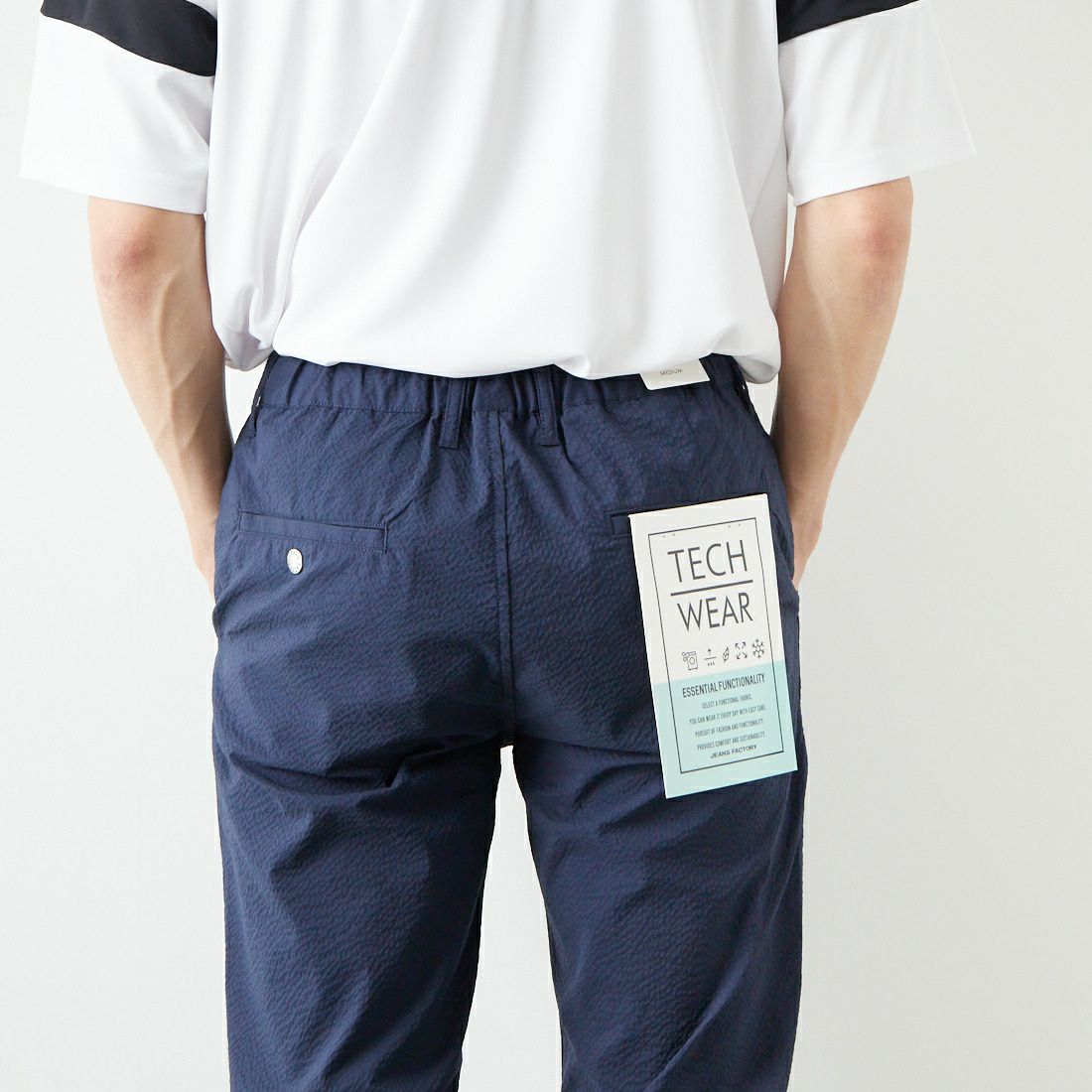 Jeans Factory Clothes [ジーンズファクトリークローズ] COOLMAX サッカーリラックスアンクルトラウザー [JFC-232-032] 02 NVY