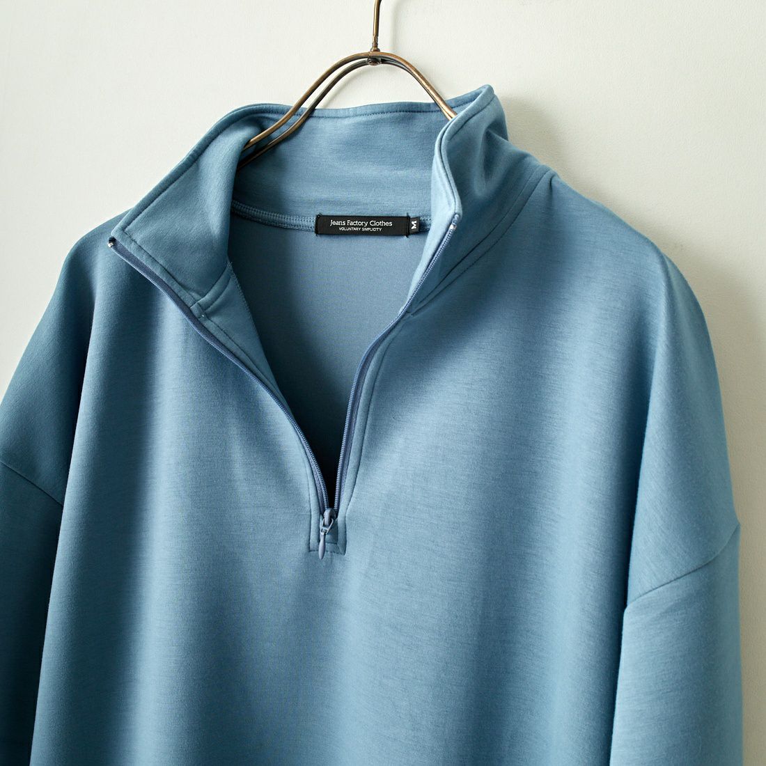 Jeans Factory Clothes [ジーンズファクトリークローズ] ハイポンチハーフジップTシャツ [JFC-232-061] BLUE
