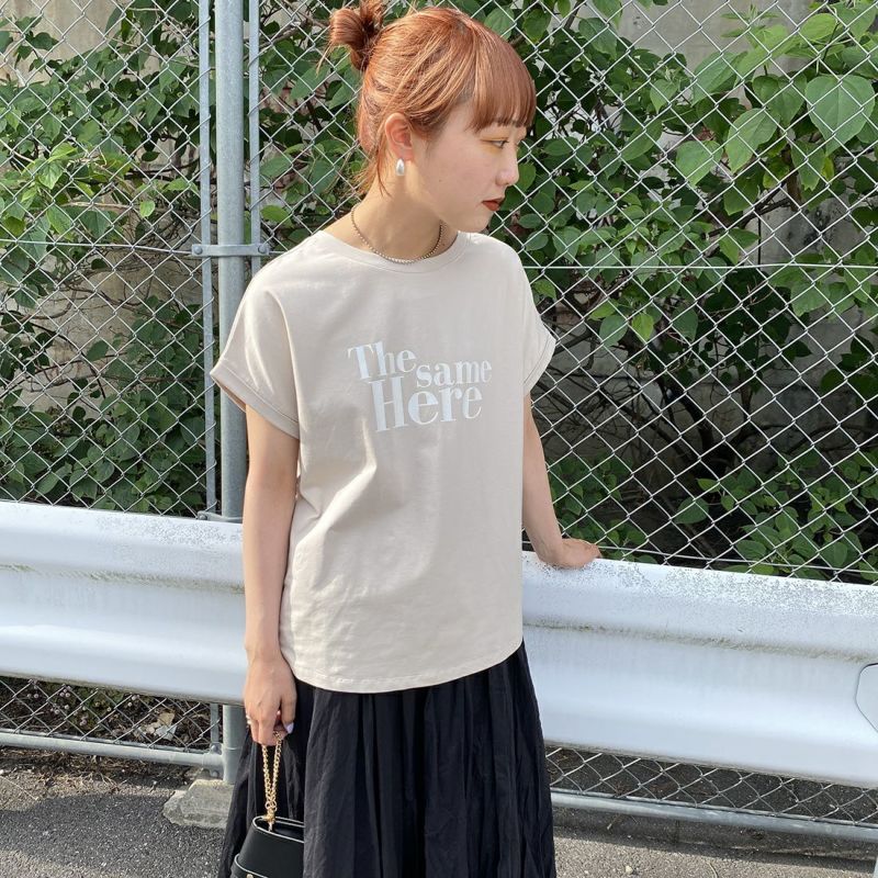 Maison de L'allure [メゾン ドゥ ラリュール] 光沢ラバーロゴプリントTシャツ [23122003]