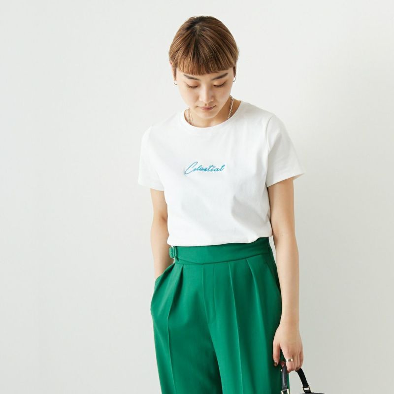Maison de L'allure [メゾン ドゥ ラリュール] 厚盛り刺繍コンパクトTシャツ [23122007]