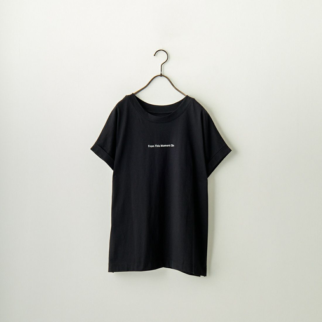 Maison de L'allure [メゾン ドゥ ラリュール] 前後2WAYシンプルロゴTシャツ [23122027] BLACK