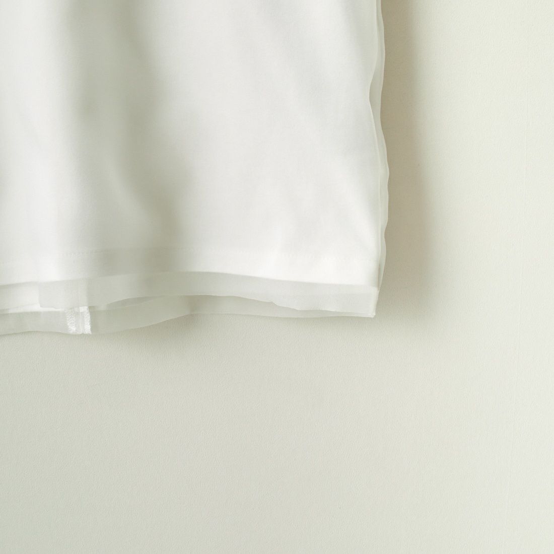MICA&DEAL [マイカアンドディール] オーガンジーレイヤードTシャツ [0123209087] WHITE