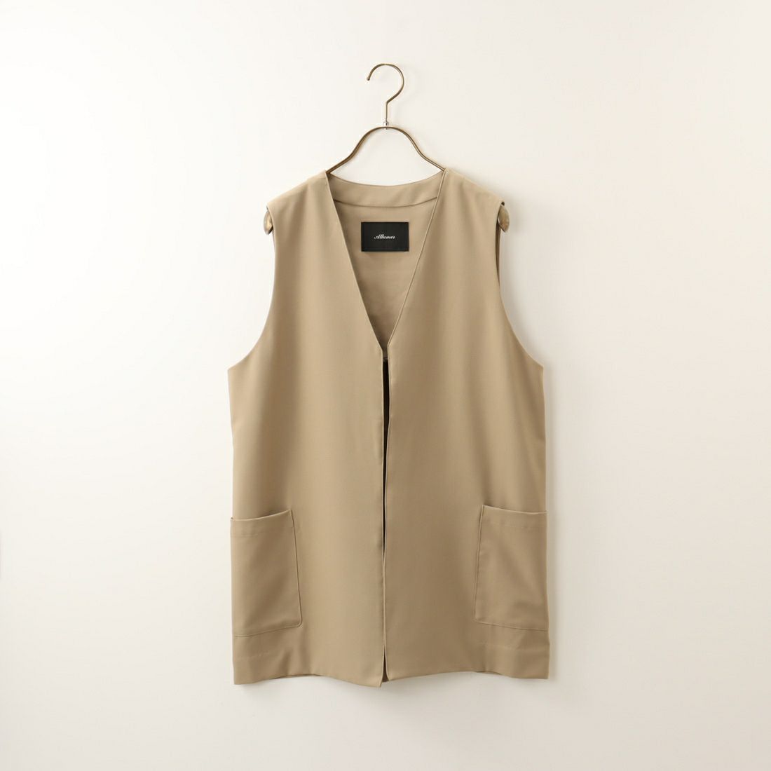 ALLUMER [アリュメール] コットンレーヨンミドルレングスジレ [8254615] 505 BEIGE