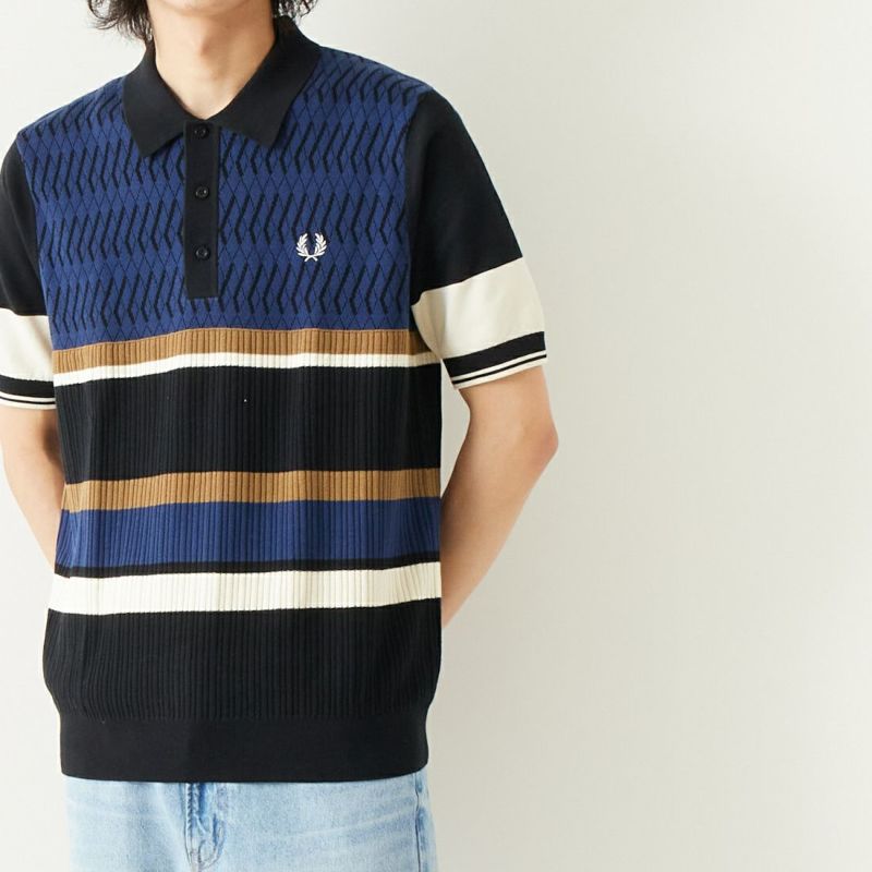 在庫処分で特価 - 【新品未使用】FREDPERRY ケーブルニットポロシャツ