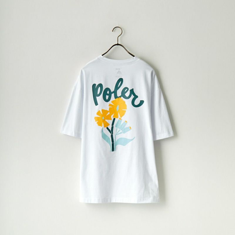 POLeR [ポーラー] 別注 POPPY バックプリントTシャツ [231MCV4002-JF] WHITE
