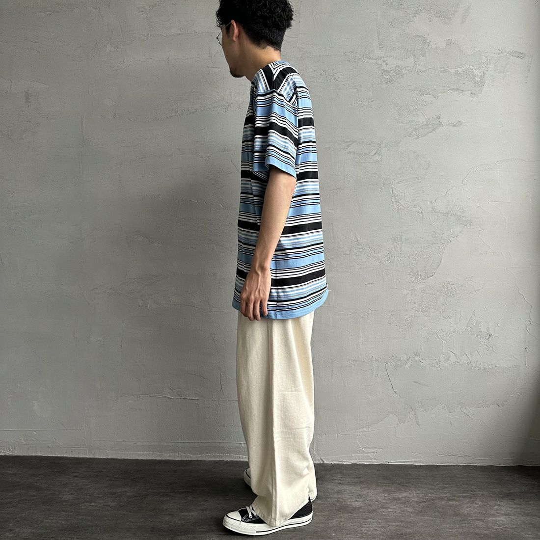 carhartt WIP [カーハートダブリューアイピー] ショートスリーブラファティTシャツ [I031603] PISCINE&&モデル身長：168cm 着用サイズ：M&&
