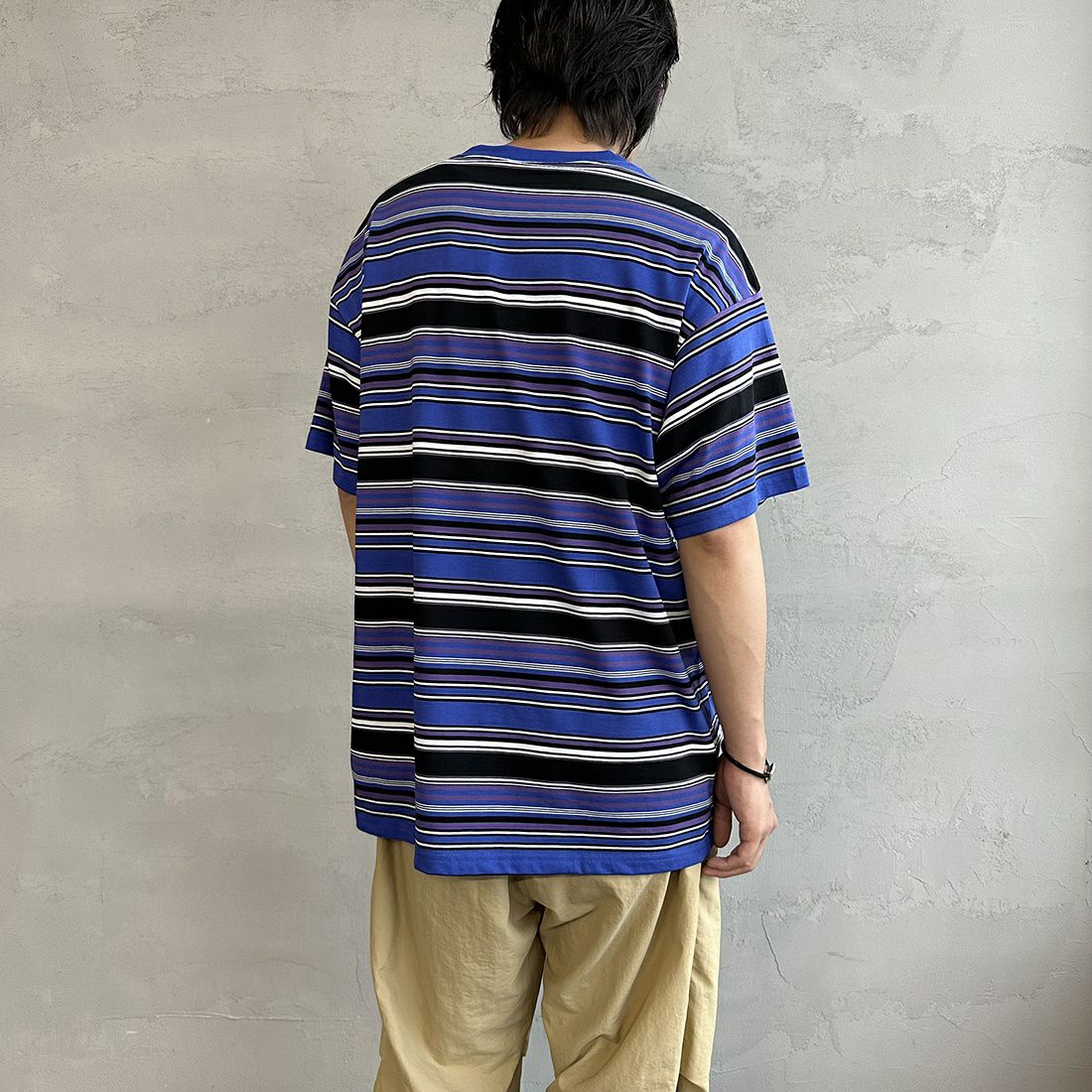 carhartt WIP [カーハートダブリューアイピー] ショートスリーブラファティTシャツ [I031603] LAZURITE&&モデル身長：173cm 着用サイズ：L&&