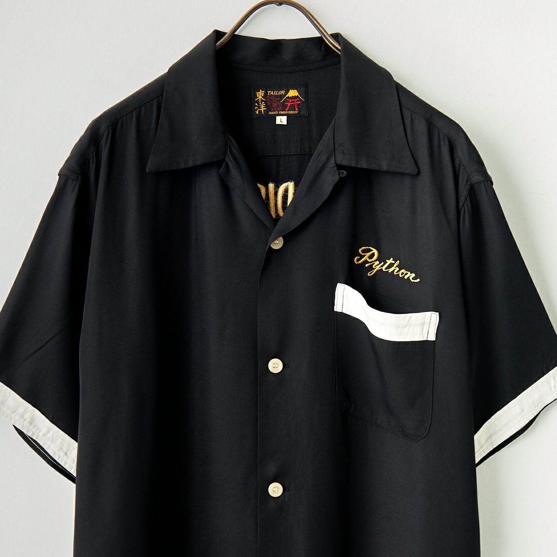 TAILOR TOYO [テーラートウヨウ] DRUNK & DISORDERLY ボウリングシャツ [TT39104] 119 BLACK