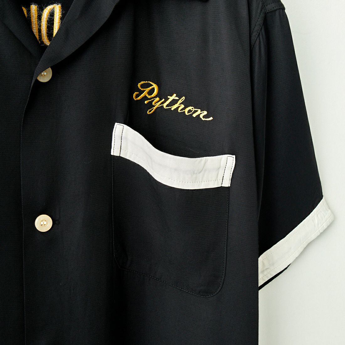 TAILOR TOYO [テーラートウヨウ] DRUNK & DISORDERLY ボウリングシャツ [TT39104] 119 BLACK