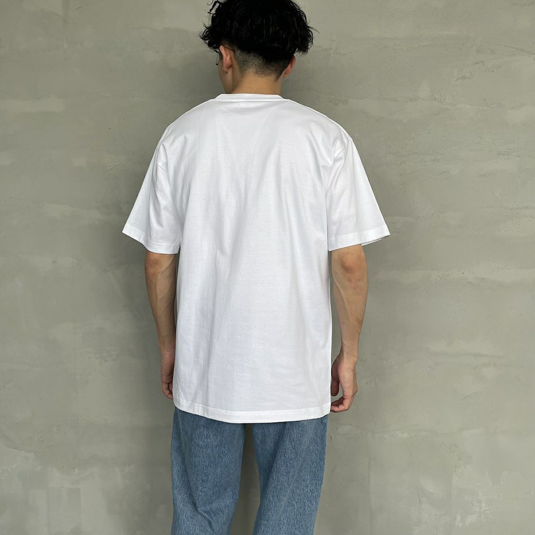 Hanes [ヘインズ] BEEFY ショートスリーブTシャツ [H5180] 010 ﾎﾜｲﾄ &&モデル身長：168cm 着用サイズ：L&&