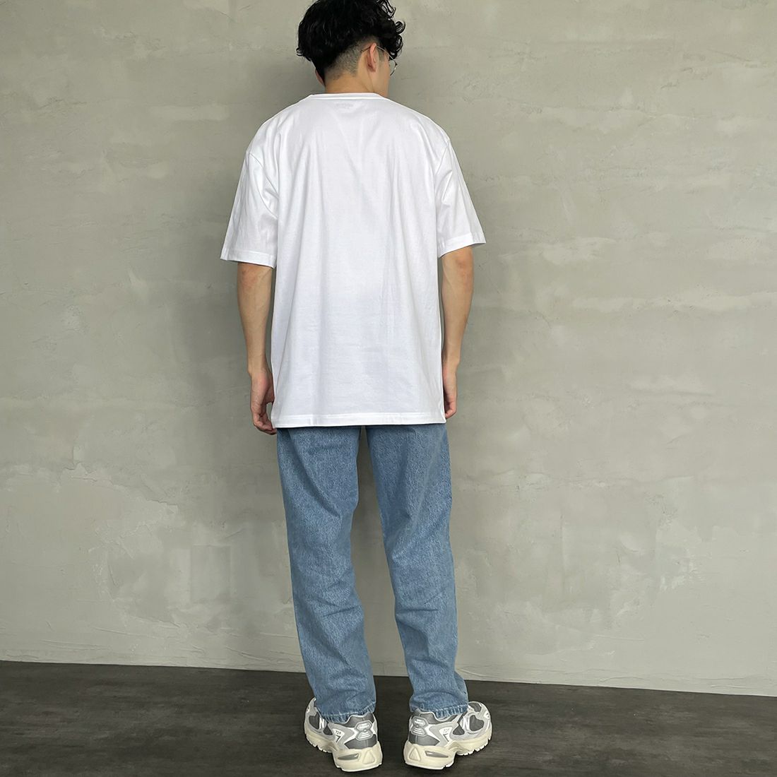 Hanes [ヘインズ] BEEFY ショートスリーブTシャツ [H5180] 010 ﾎﾜｲﾄ &&モデル身長：168cm 着用サイズ：L&&