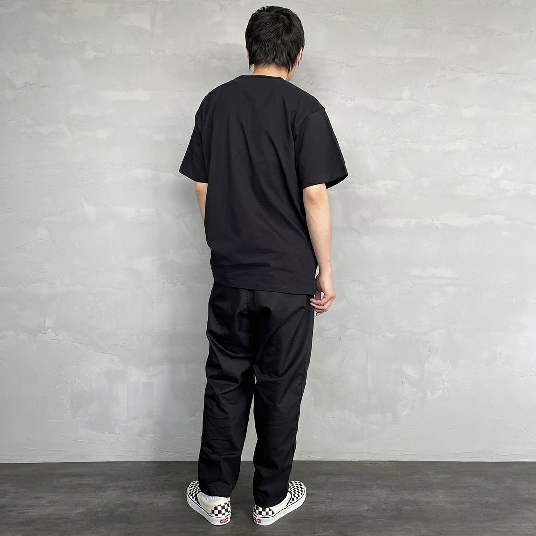 Hanes [ヘインズ] BEEFY ショートスリーブTシャツ [H5180] 090 ﾌﾞﾗｯｸ &&モデル身長：173cm 着用サイズ：XL&&