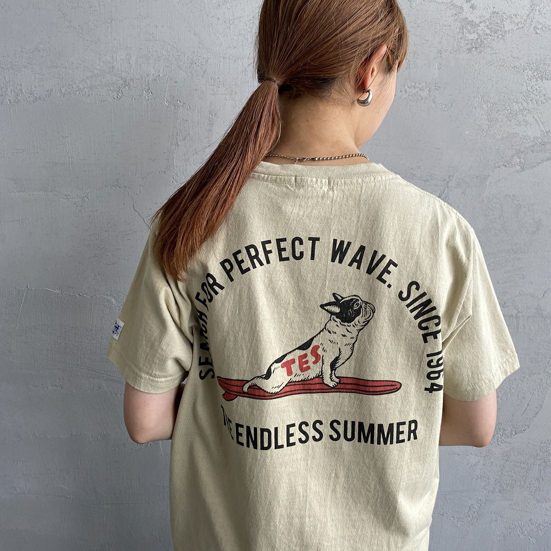 The Endless Summer [エンドレスサマー] 別注 YOGA BUHI バックプリントTシャツ [FH-23574518-JF] 35 BEIGE