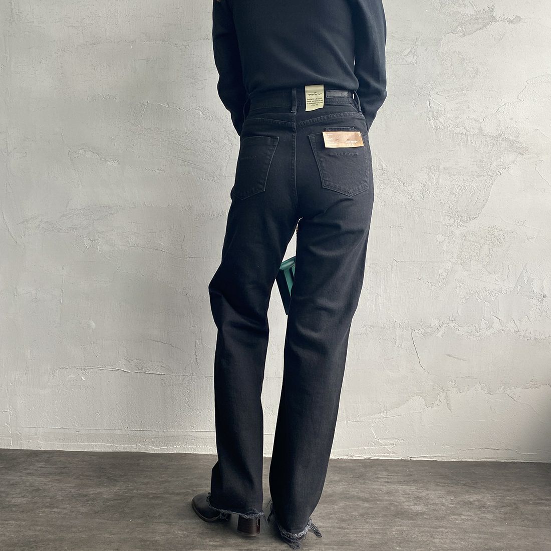 YANUK [ヤヌーク] LEA ストレートデニム [57132239] CBK&&モデル身長：156cm　着用サイズ：22&&