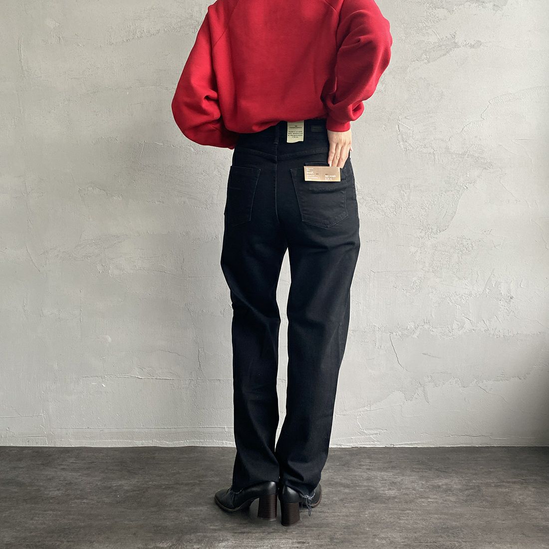 YANUK [ヤヌーク] LEA ストレートデニム [57132239] CBK&&モデル身長：163cm　着用サイズ：24&&
