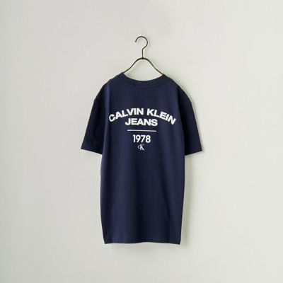 カルバンクライン ckロゴ Tシャツ パープルブルー ロゴは薄い青