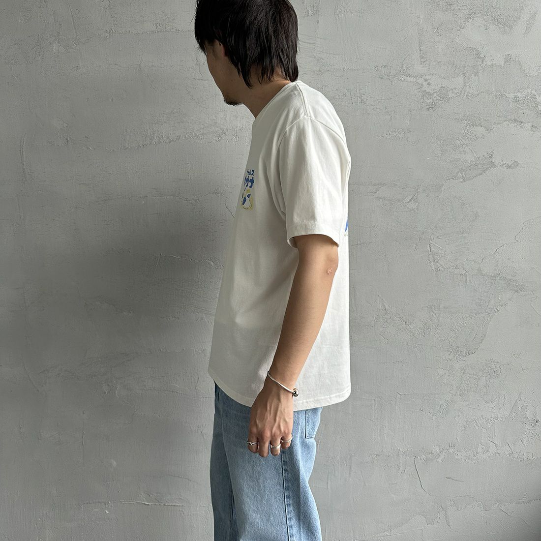 CHUMS [チャムス] サウナTシャツ [CH01-2392] W001 WHITE&&モデル身長：173cm 着用サイズ：L&&