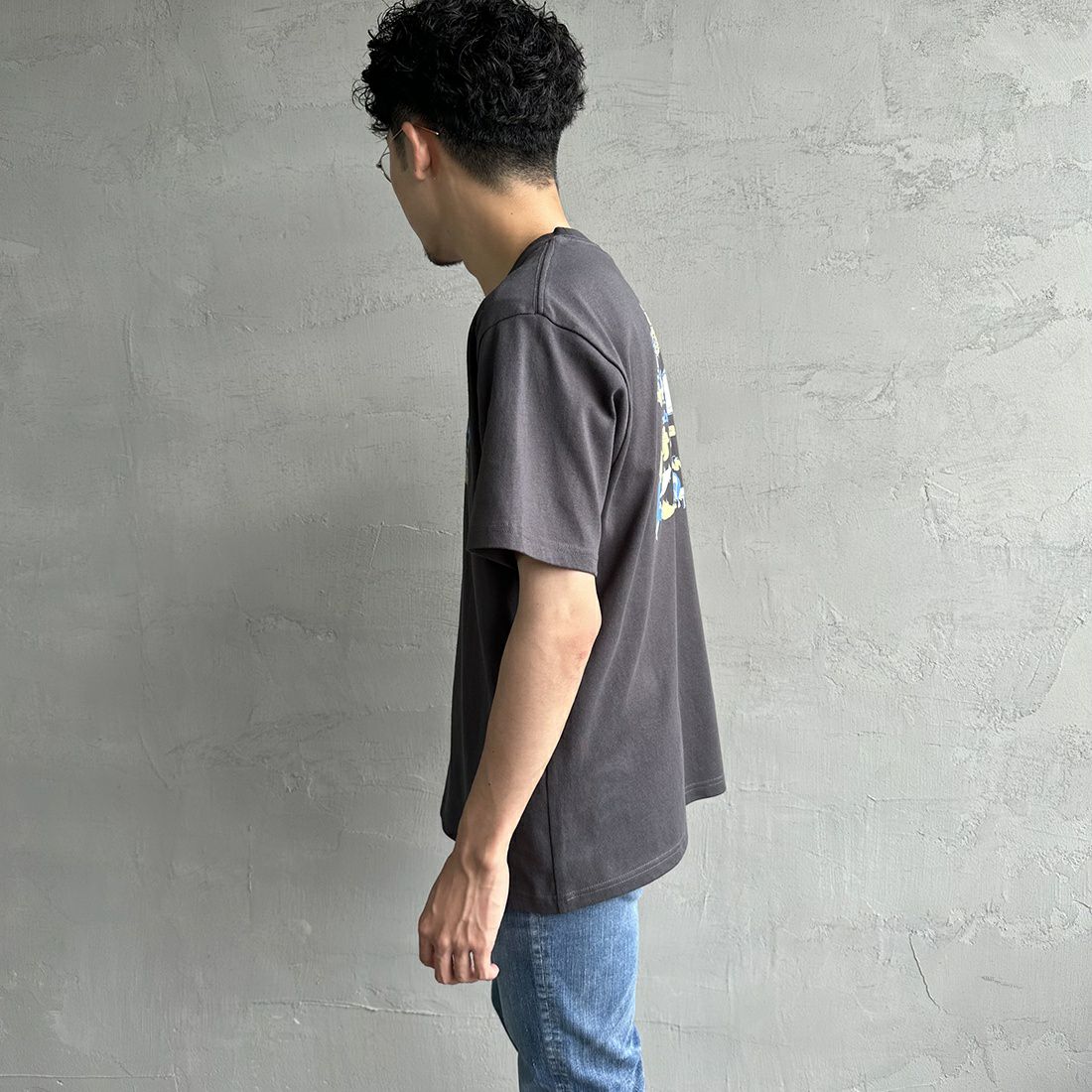 CHUMS [チャムス] サウナTシャツ [CH01-2392] G004 CHARC&&モデル身長：168cm 着用サイズ：L&&