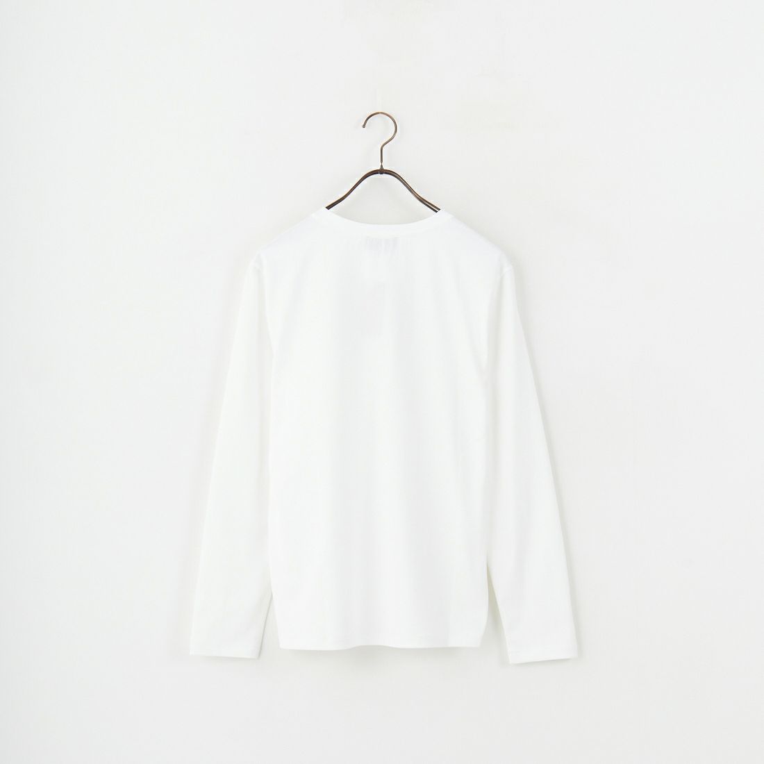 A.P.C. [アー・ペー・セー] ロゴ刺繍 長袖ポケットTシャツ [POCKET-EMB-T] 90 BLANC