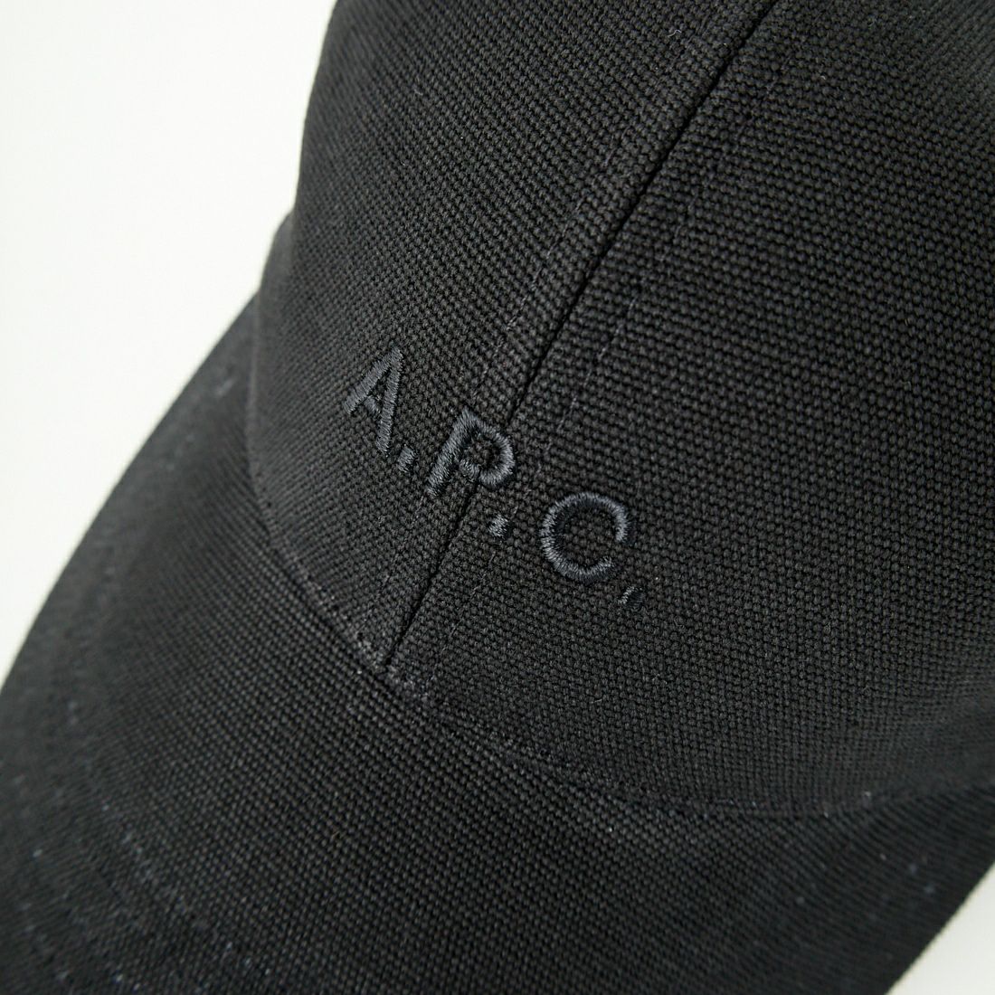 A.P.C. [アー・ペー・セー] ロゴ刺繍キャップ [CASQUETTE-CHARLIE] 99 NOIR