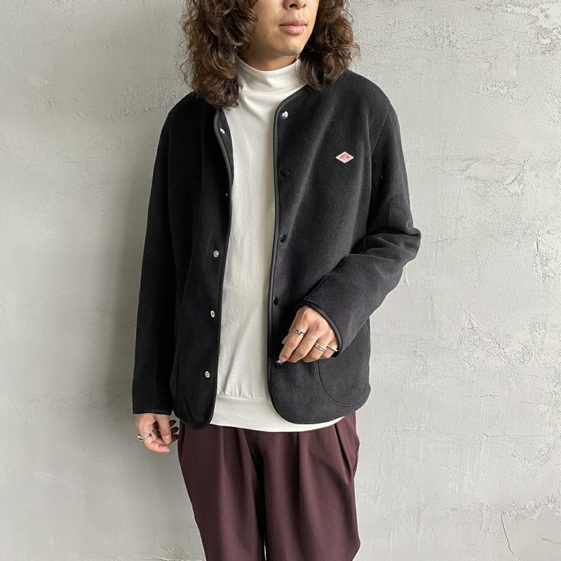 【予約商品】DANTON [ダントン] ノーカラーフリースカーディガン [JD-8939]