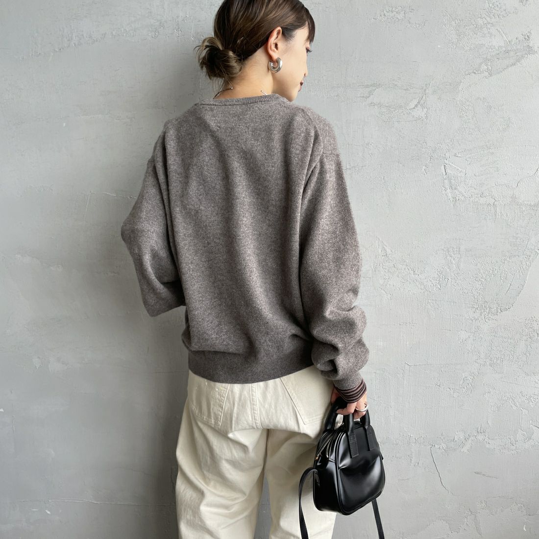 DANTON [ダントン] クルーネックプルオーバーニット [DT-D0027LMW] OATMEAL
