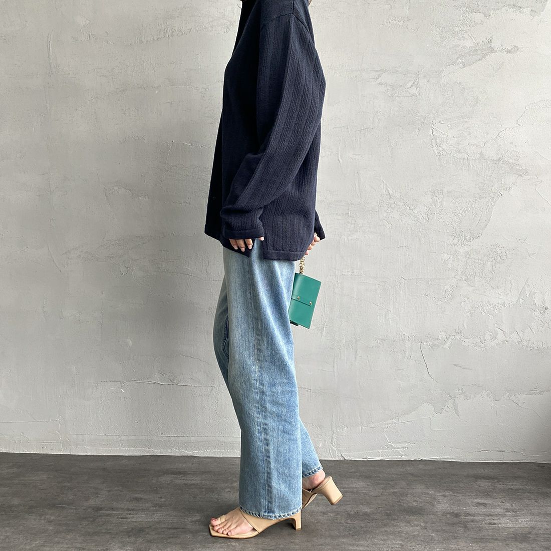 YANUK [ヤヌーク] ボーイズストレートデニム LEA/レア [57111231] TVS &&モデル身長：163cm 着用サイズ：24&&