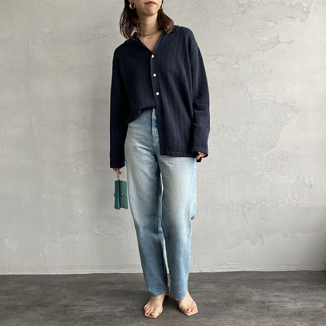 YANUK [ヤヌーク] ボーイズストレートデニム LEA/レア [57111231] TVS &&モデル身長：163cm 着用サイズ：24&&