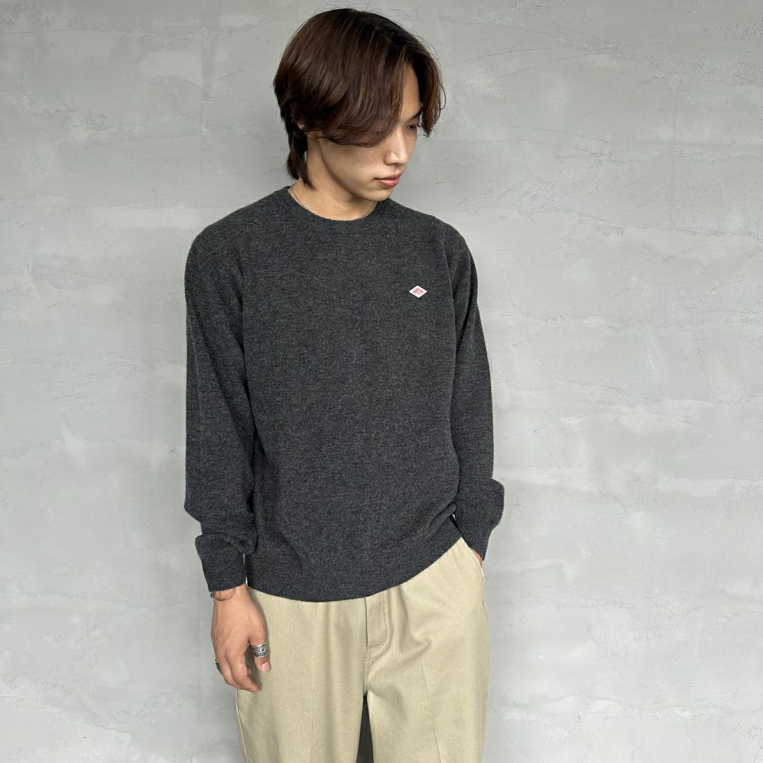 DANTON [ダントン] クルーネックプルオーバーニット [DT-D0028LMW