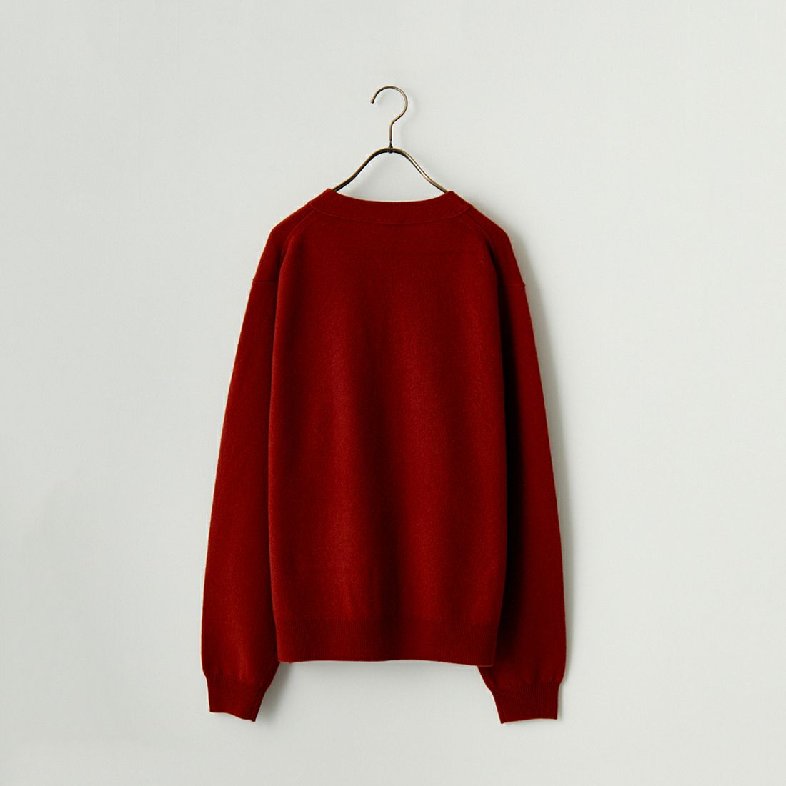 DANTON [ダントン] ラムウール Vネックカーディガン [DT-D0030LMW] RED