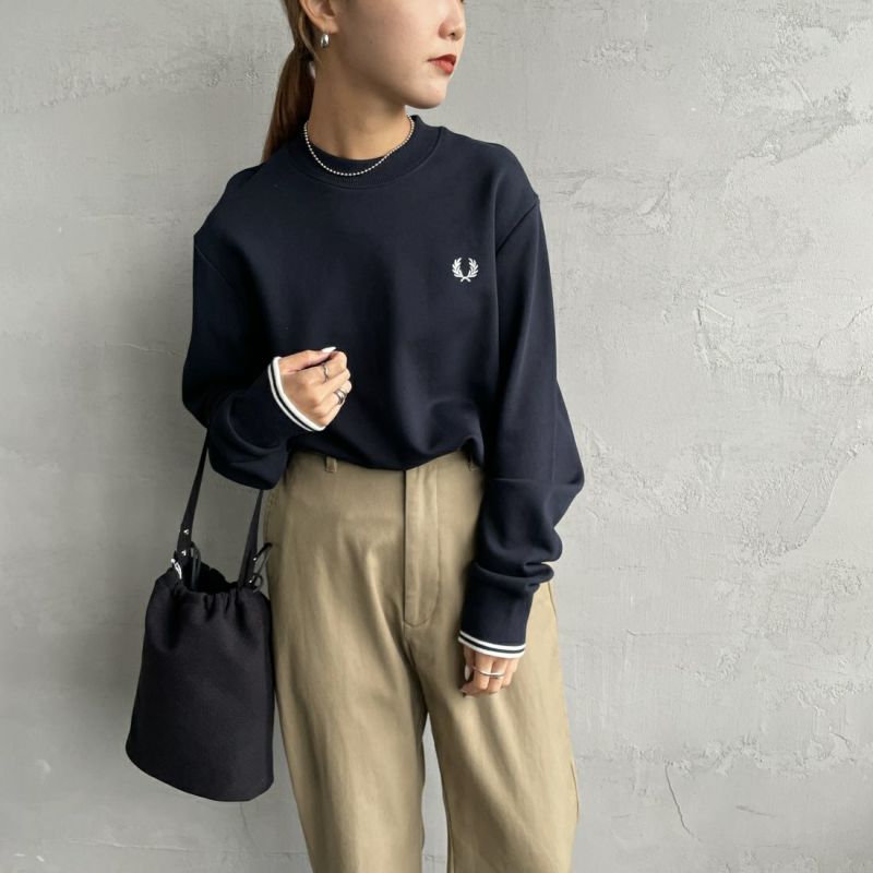 【予約商品】FRED PERRY [フレッドペリー] ワンポイント刺繍 クルーネックスウェット [M7535]