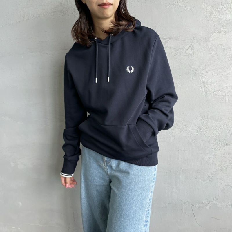 FRED PERRY フレッドペリー ワンポイント グレー スウェットパーカー