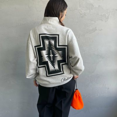 PENDLETON [ペンドルトン] 別注 バックプリントハーフジップスウェット