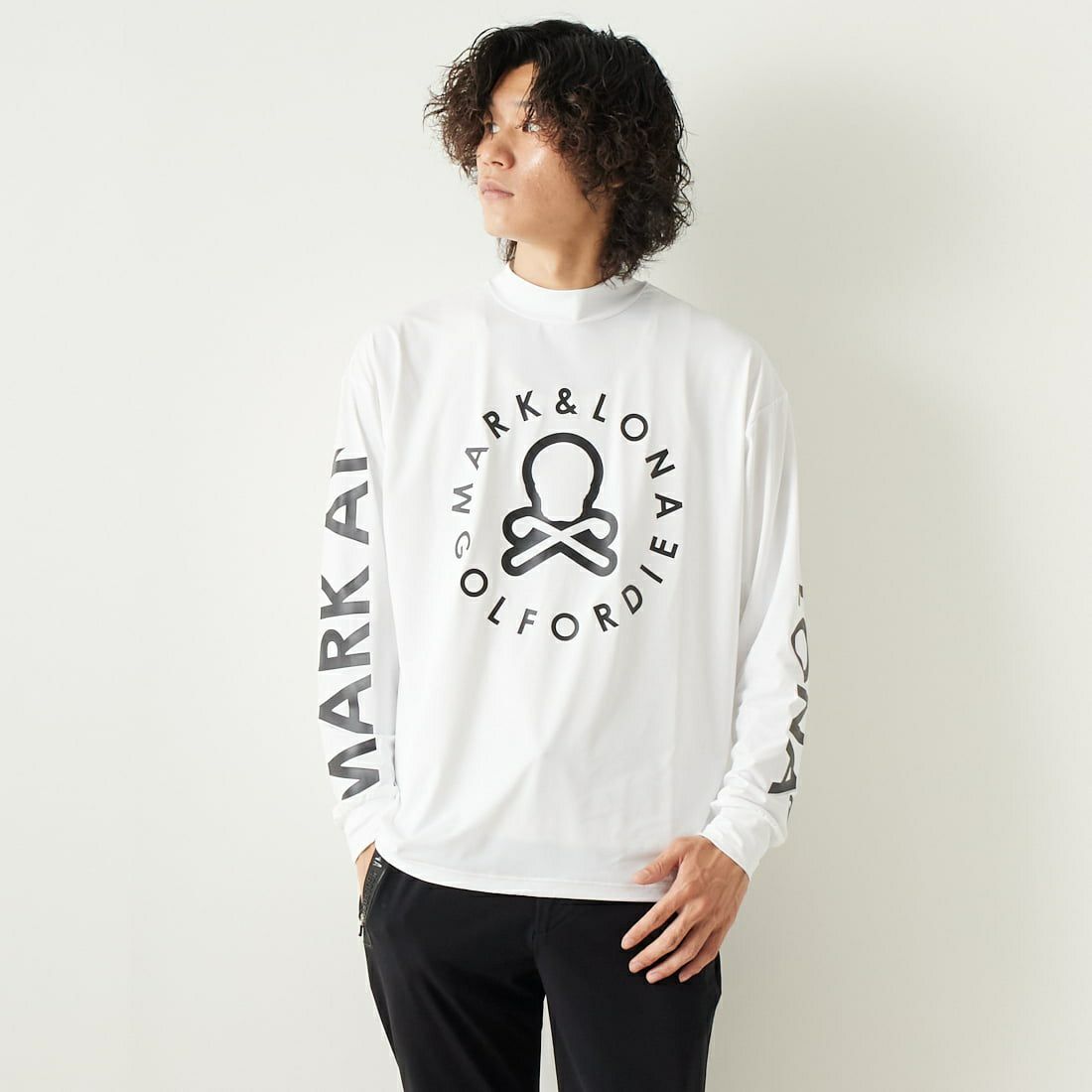 被り心地最高 MARK&LONA モックネックロングＴシャツ - ゴルフ