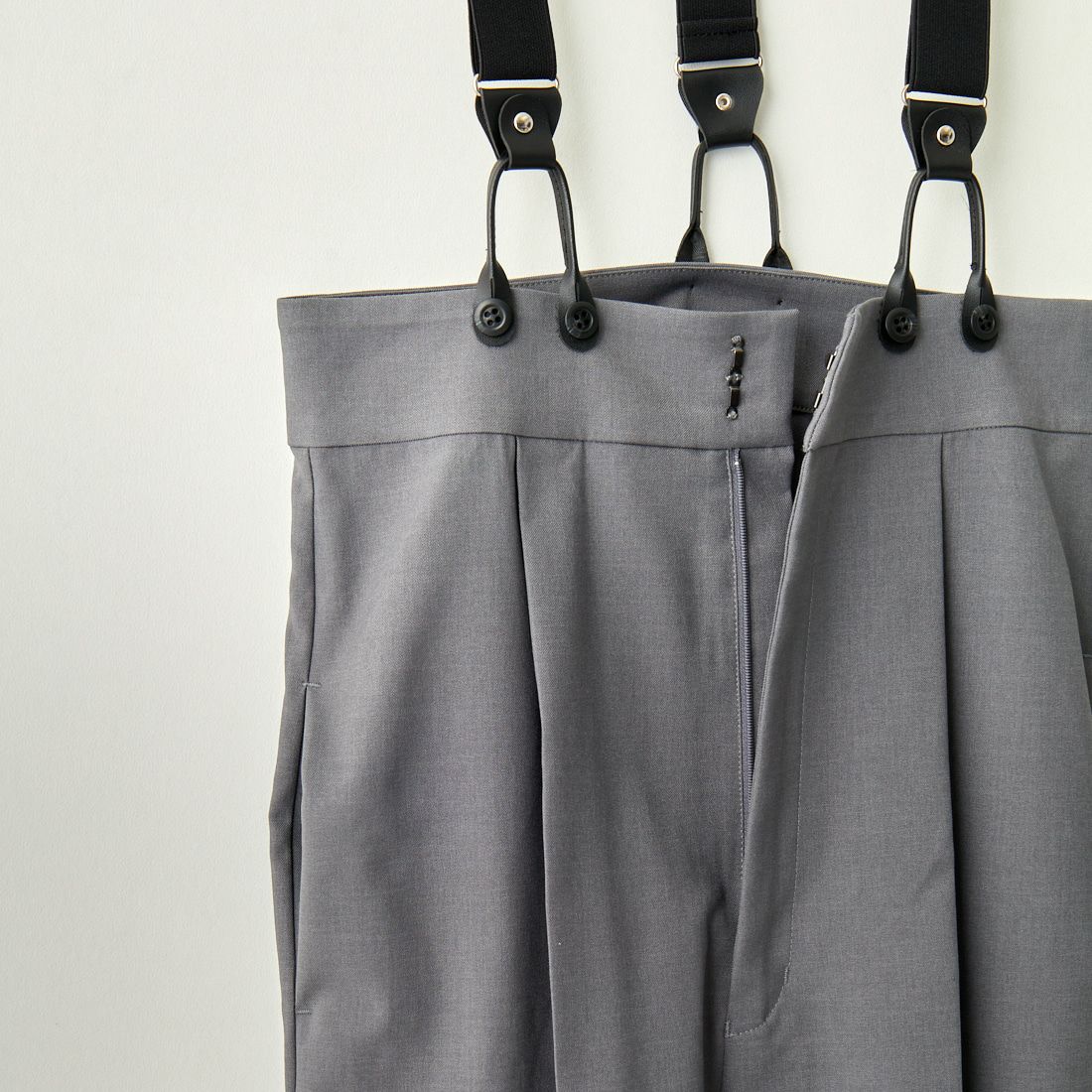 Jeans Factory Clothes [ジーンズファクトリークローズ] ハイウエストサスペンダーパンツ [219052] 02 ｸﾞﾚｰ