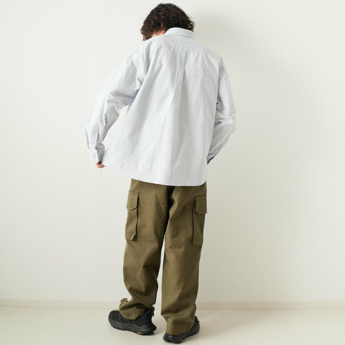 VALTA [ヴァルタ] 別注 ビックシャツ [VA23SS3029-JF] ST240 NAVY &&モデル身長：180cm 着用サイズ：L&&