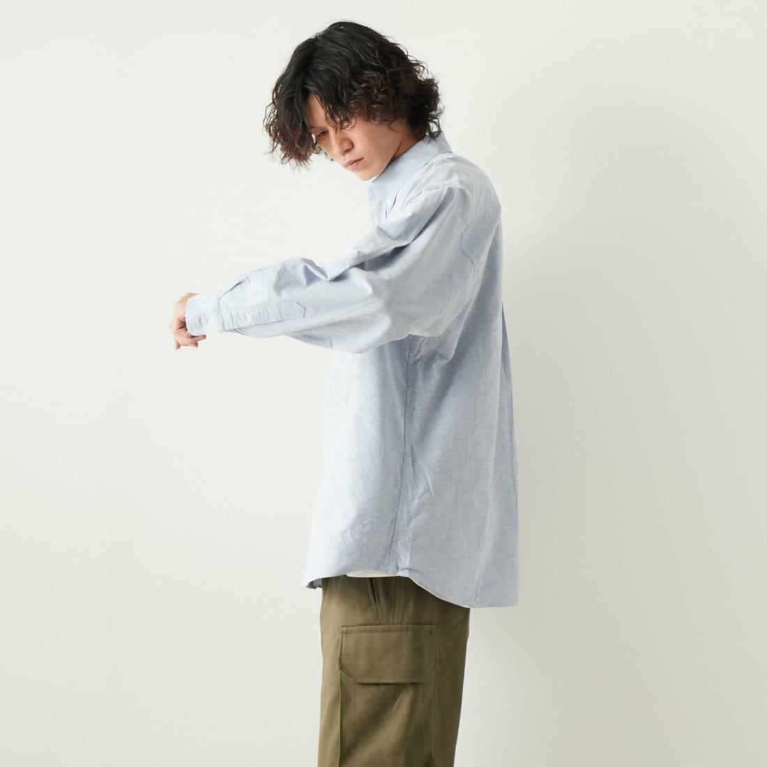 VALTA [ヴァルタ] 別注 ビックシャツ [VA23SS3029-JF] 220 BLUE &&モデル身長：180cm 着用サイズ：L&&