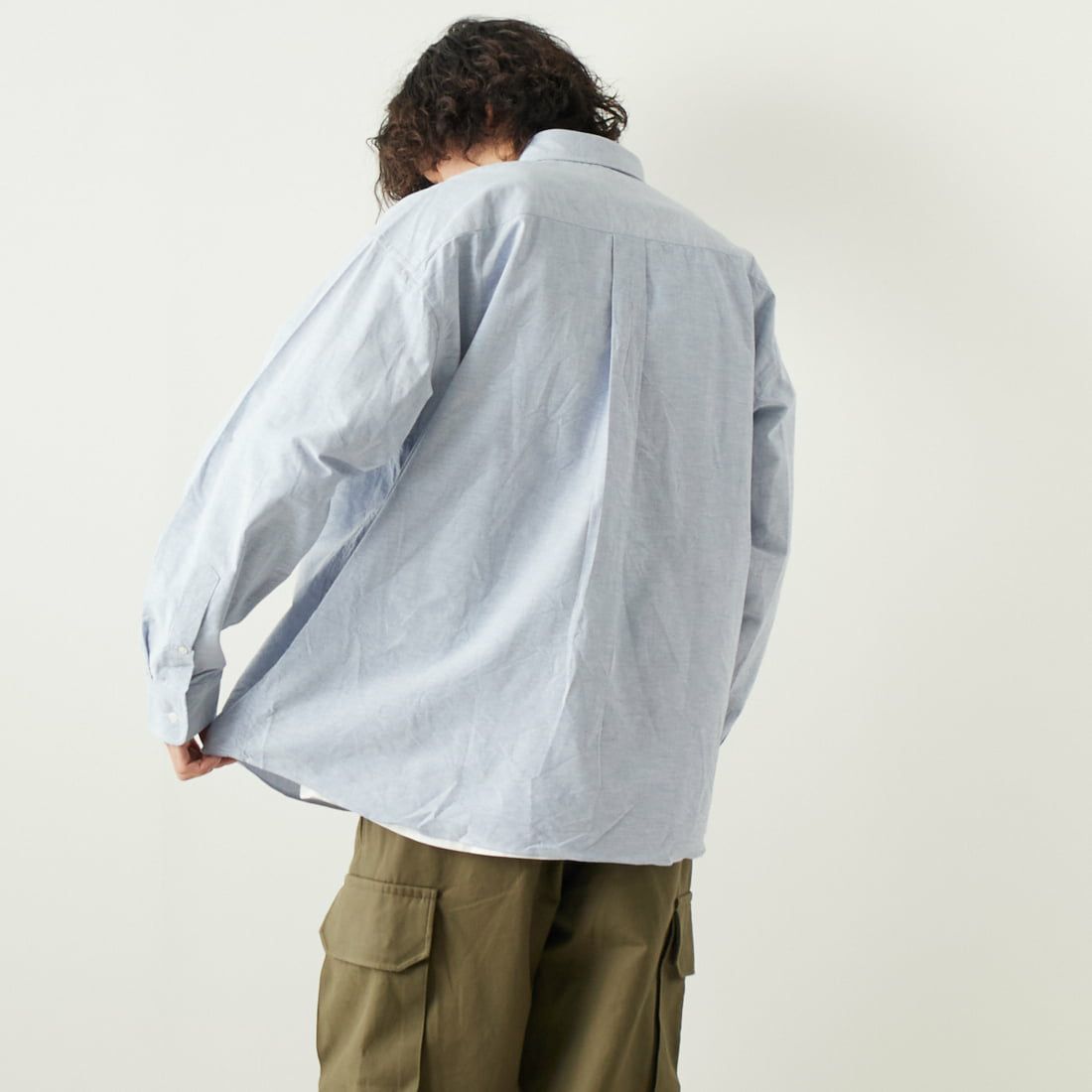 VALTA [ヴァルタ] 別注 ビックシャツ [VA23SS3029-JF] 220 BLUE &&モデル身長：180cm 着用サイズ：L&&