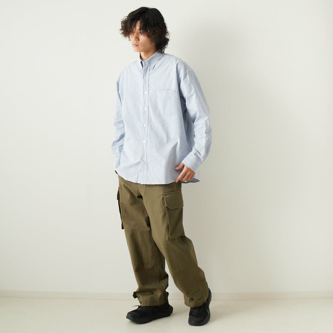 VALTA [ヴァルタ] 別注 ビックシャツ [VA23SS3029-JF] 220 BLUE &&モデル身長：180cm 着用サイズ：L&&