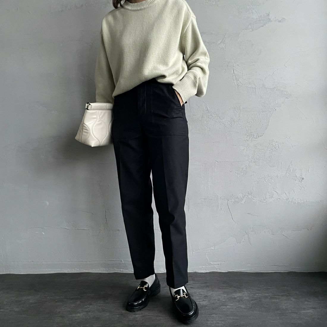 07 BLACK &&モデル身長：163cm 着用サイズ：32&&