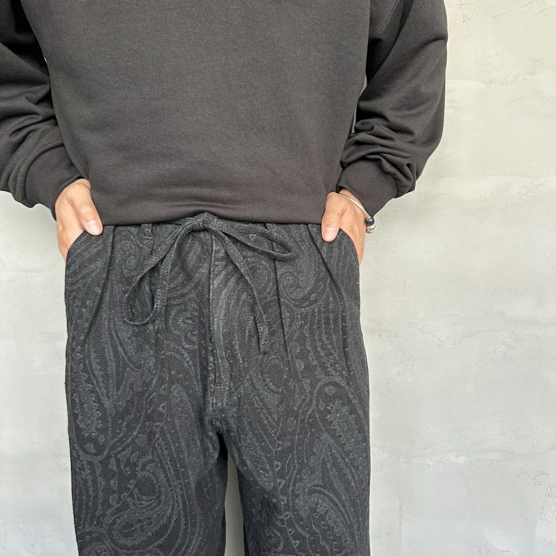 Noir Fabrik [ヌワールファブリック] ペイズリーデニムバルーンパンツ [NF-234-073] BLACK