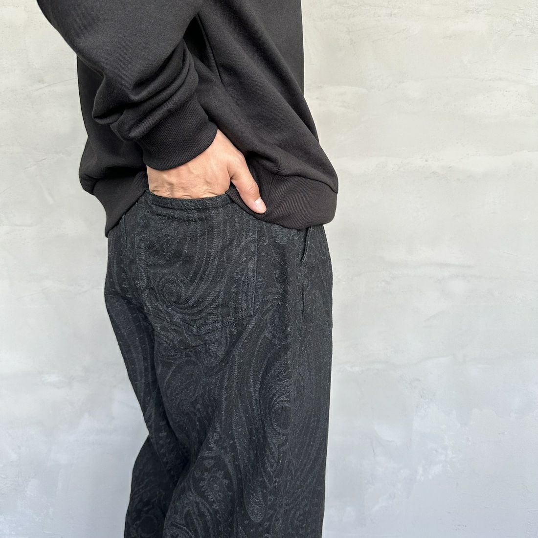 Noir Fabrik [ヌワールファブリック] ペイズリーデニムバルーンパンツ [NF-234-073] BLACK