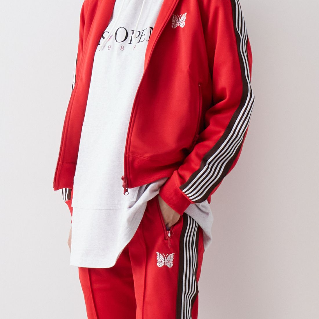 Needles [ニードルズ] 別注 ナロートラックパンツ [LQ447-JF] RED